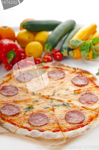 Image of Italian original thin crust  pepperoni pizza