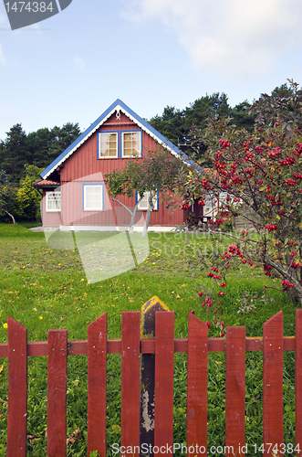 Image of Homestead house with a large yard and garden.