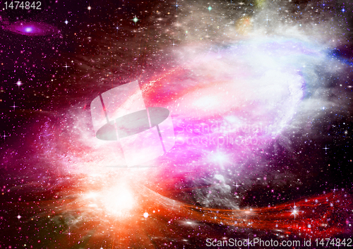 Image of Stars of a planet and galaxy