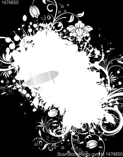 Image of Grunge Floral background