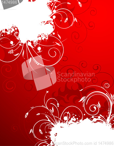 Image of Grunge Floral background