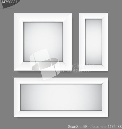 Image of Vector simple empty white frames