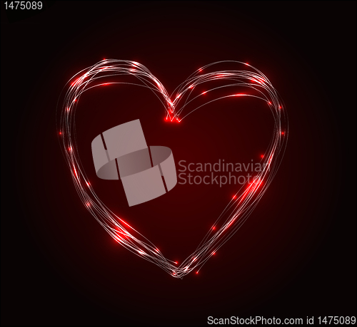 Image of Vector abstract heart illustration