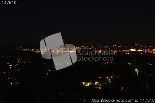 Image of Larvik by night