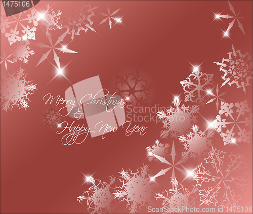 Image of Vector red  abstract Christmas background 