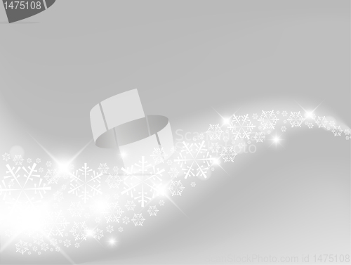 Image of Vector Light silver abstract Christmas background