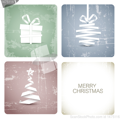 Image of Simple vector grunge christmas card