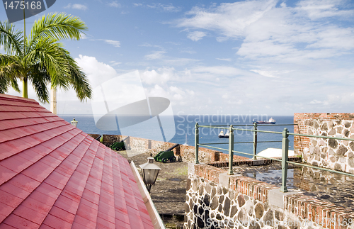 Image of cannons Fort Oranje Oranjestad Sint Eustatius island Caribbean N