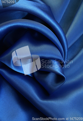 Image of Smooth elegant blue silk 
