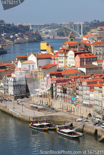 Image of Portugal. Porto city. View of Douro river embankment