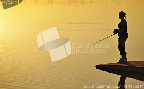 Image of Fishing at sunset