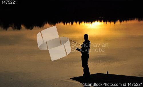 Image of Fishing at sunset