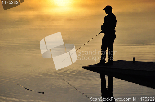 Image of Fishing at sunset