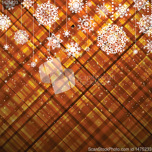 Image of Orange christmas background. EPS 8