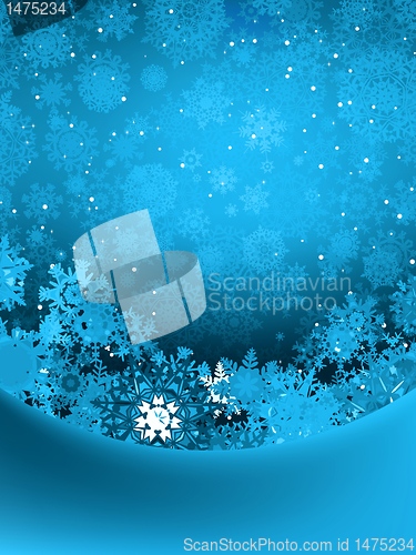 Image of Christmas background with snowflakes. EPS 8