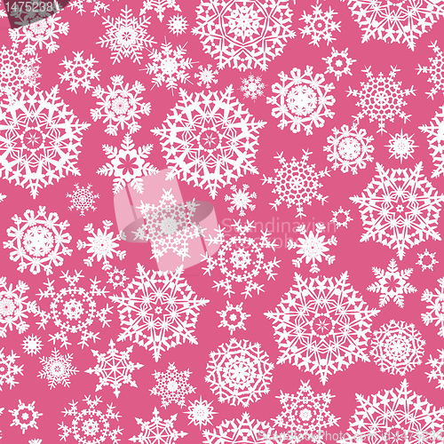 Image of Seamless card with stylized snowflakes. EPS 8