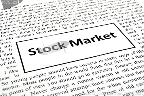 Image of stock market