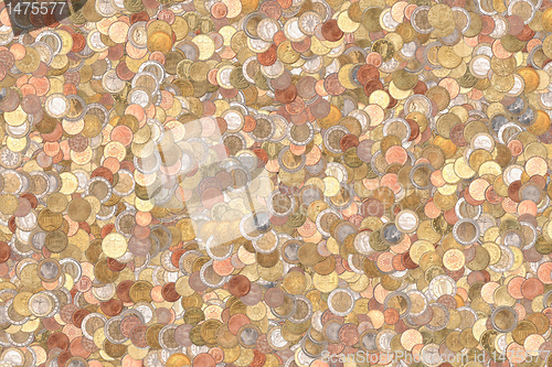 Image of Euro coins background