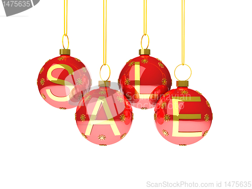 Image of Sale with christmas decoration