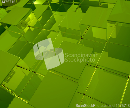 Image of green cubes