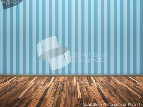 Image of bright blue floor