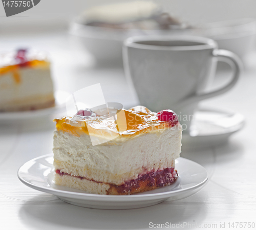 Image of cake and coffee