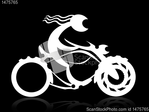 Image of Night motorcycle rider