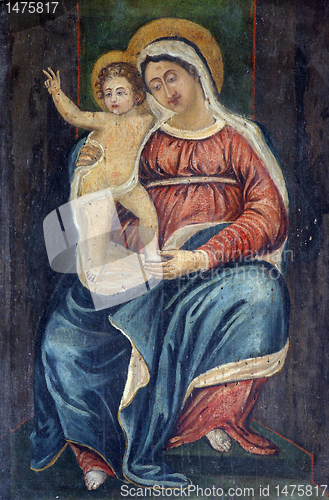 Image of Blessed Virgin Mary with baby Jesus