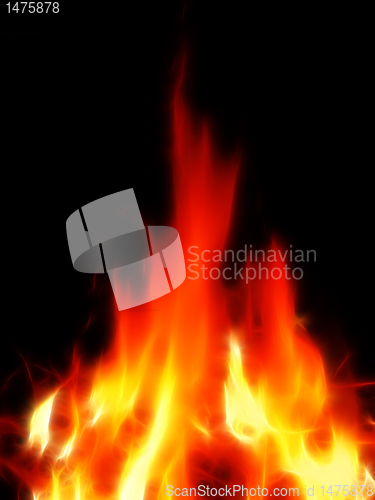Image of bright and hot fire