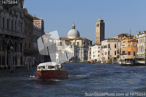 Image of Motorboat on the Grand Canal 