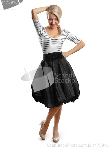 Image of european woman looking on camera