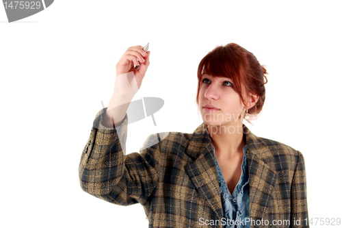 Image of girl writing