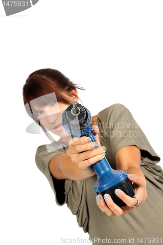 Image of girl with drill