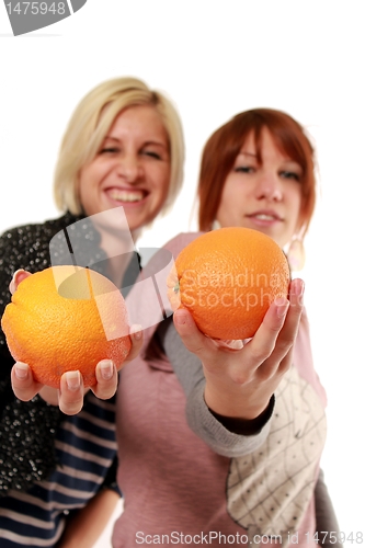 Image of girl with orange