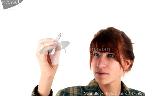Image of girl writing