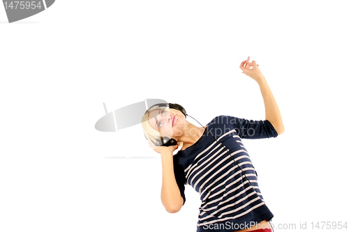 Image of girl hearing music