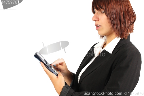 Image of girl with calculator