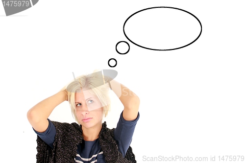 Image of thinking girl