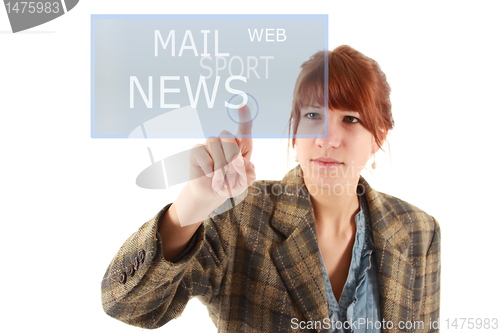 Image of touch screen girl