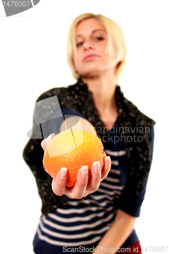 Image of girl with orange