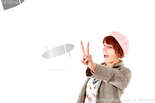 Image of peace girl
