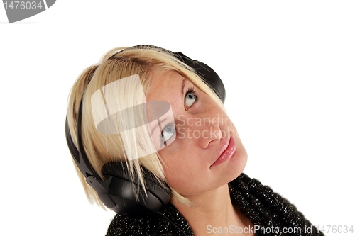 Image of girl hearing music