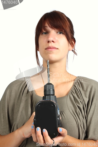 Image of girl with drill