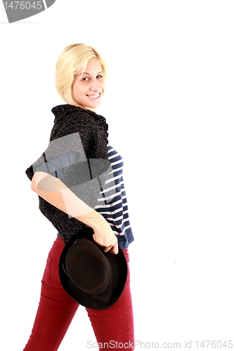 Image of blond girl with hat