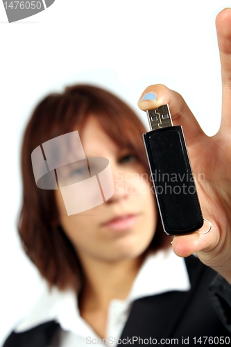 Image of girl with usb stick
