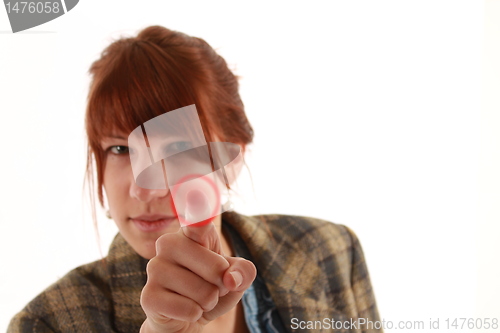 Image of girl pointing out something
