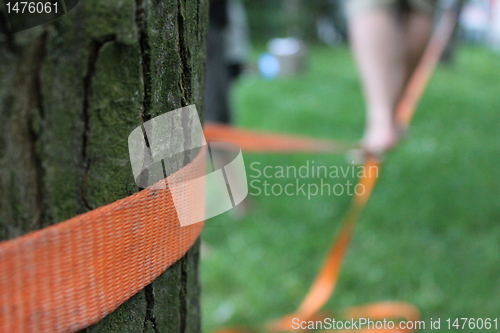 Image of slacklining