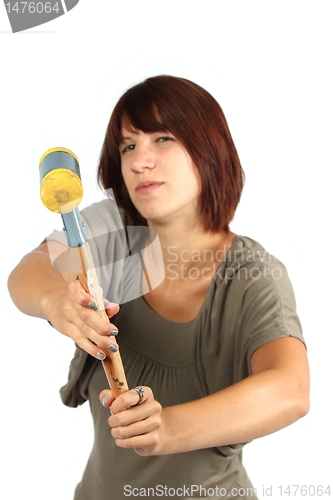 Image of girl with hammer