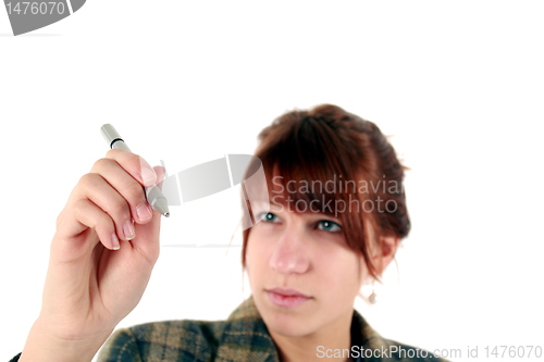 Image of girl writing