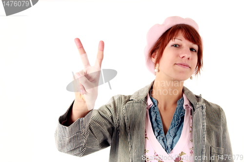 Image of peace girl